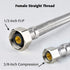 Plumb Pak PP23802 Faucet Supply Tube, 3/8 X 1/2 In, Compression X Fip, 16 In L, Stainless Steel, 16 Inches...