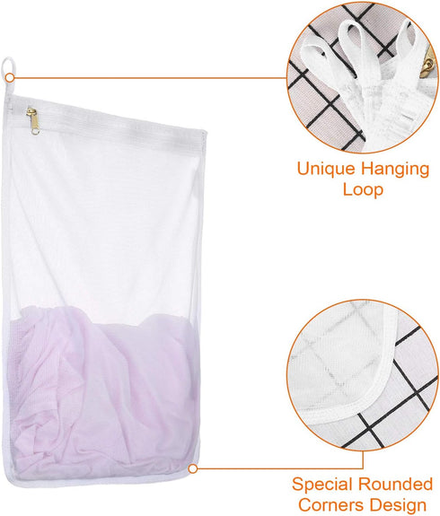 Reusable Mesh Laundry Bags, Delicates Garment Washing Bags for Travel/College, Durable Zipper Closure (2 Large 1 Medium)...