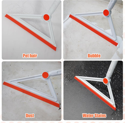 Magic Silicone Broom, Squeegee Broom for Floor, Rubber Broom with 51" Long Handle,Silicone Broom for Cleaning Floor Bathroom Kitchen Tile Marble G...
