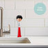 Vigar Dolls Orlando Dish Brush, Dish Brush with Handle that is Ergonomic, Kitchen Brushes for Dishes and Sink Scrub Brush for Cleaning, Red and Bl...