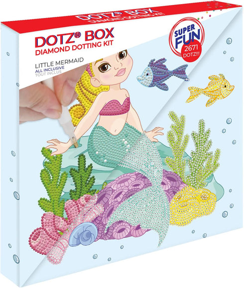 DIAMOND DOTZ ® - Little Mermaid Dotz Box, Partial Drill, Round Dotz, Diamond Painting Kits, Diamond Art Kits for Adults, Gem Art, Diamond Art, Kit...