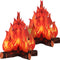 Boao 2 Set Fake Fire Fake Flame Camping Decoration 3D Cardboard Campfire Centerpiece Artificial Flames Campfire Party Decoration for Camp Bachelor...