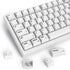 Guffercty kred 128 Keys XDA Profile Minimalist White Keycaps 75 Percent Dye-sub PBT Keyboard Caps with ISO Keys for MAC 60% 65% 75% 96% Mechanical...