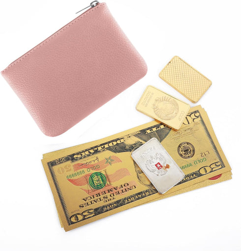 simarro Coin Purse, Vegan Leather Lychee Pattern Zipper Change Purse Portable Coin Wallet Mini Change Holder for Women Coin Pocket for Women Credi...