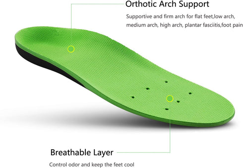 High Arch Support Insoles for Men and Women, Orthotic Shoe Inserts for High Arch,Plantar Fasciitis,Flat Feet,Foot Pain...