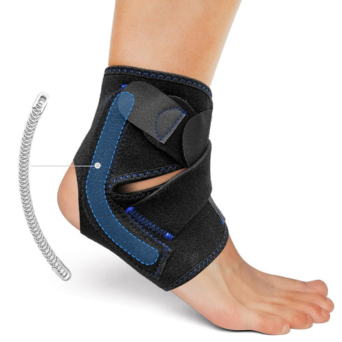 Ankle Brace for Sprained Ankle, Adjustable Ankle Support for Women and Men, Ankle Stabilizer with Dual Metal Spring Support, Suitable for Running,...