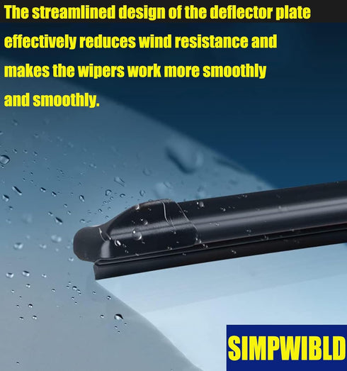 SIMPWIBLD 3 wipers Replacement for 2007-2012 Hyundai Santa Fe/2013-2016 Mazda CX-5/2001-2007 Toyota Corolla Windshield Wiper Blades Original Equip...