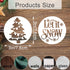 64 Pieces Small Christmas Stencils Reusable, Christmas Ornament Stencils Xmas Holiday Stencils 3X3 Inch Christmas Stencils for Painting on Wood DI...