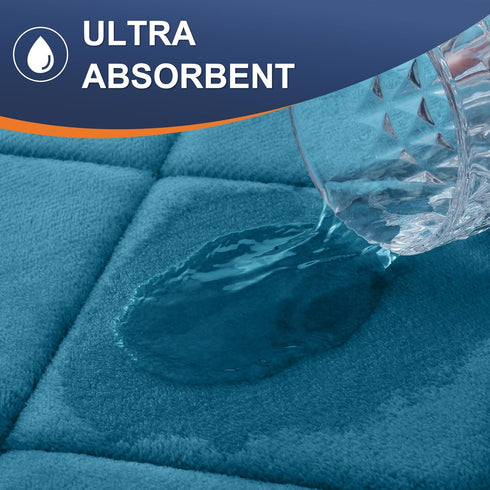 OLANLY Memory Foam Bath Mat 30x20, Ultra Soft and Absorbent Bathroom Mat, Machine Washable Bathroom Rugs, Comfortable, Thick Bath Rugs Carpet for ...