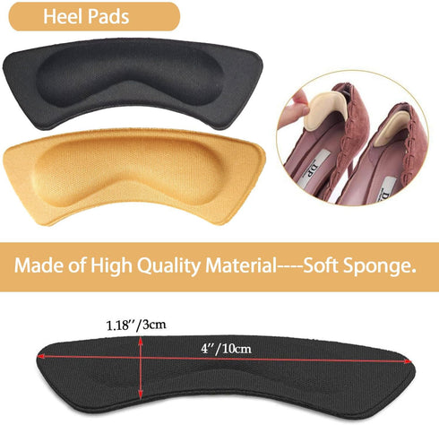 Back Heel Pads for Shoes That are Too Big,8 Pairs Heel Cushions for Heel Pain Relief,Heel Grips Liner Cushions Inserts for Womens Mens Loose Shoes...