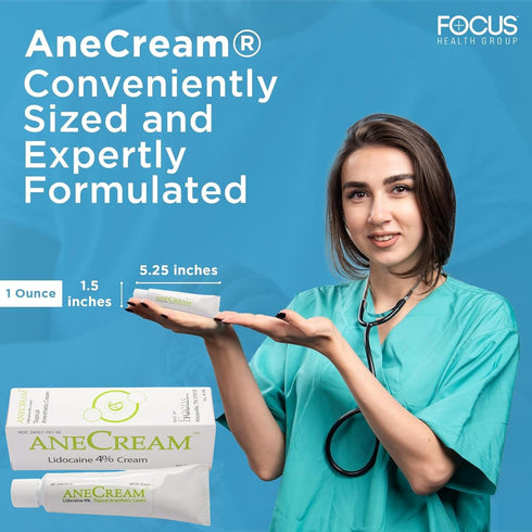 Focus Healh- AneCream - Topical lidocaine cream 4% 30 gram tube...