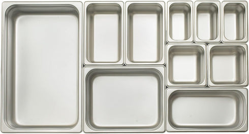 Winco SPJL-606 Anti-Jamming Steam Pan, 44202 by 6-Inch, Standard Weight,Stainless Steel,Medium...