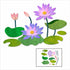 Lotus Flowers Wooden Boat River Pond Metal Cutting Dies for Card Making, Paper Embossing Die Cuts Kit Templates, Storage Pockets Supplies, Photo F...