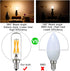 LiteHistory LED Bulb Dimmable 6W Equal Warm White 2700K T6 T25 E12 Candelabra Bulb 60 watt for Chandeliers,Ceiling Fan,Pendant,Wall sconces AC120V...