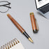 Ayiaren Luxury Walnut Wood Ballpoint Pen Writing Set with 2 Black Ink Refills Fancy Business Office Pens Gift Cool Nice Wooden Gel Pen for Men Wom...