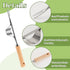 2 Packs Weed Puller Tool Set Stainless Steel Hand Lawn Weed Remover Crack Crevice Weeding Tool Manual Yard Gardening Tool with Wood Handle for Sid...