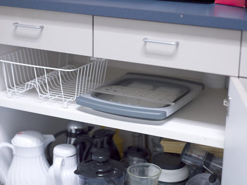 PrepWorks Collapsible Dish Drainer - Space-Saving, Expandable Dish Rack for Drying Plates, Cups, and Kitchen Utensils, Extends from 16.5" to 26.75...