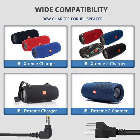 Replacement 19V 65W JBL Xtreme 2 Charger - for JBL Xtreme Portable (Black,Blue,Red) Wireless Bluetooth Speakers/JBL Xtreme/JBL Xtreme 2 / JBL Xtre...