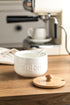 LYEOBOH Sugar Bowl with Lid and Spoon,17 OZ Sugar Jar, Ceramic Jar with Lid, Sugar Container for Coffee Bar, Sugar Bowls for Countertop, Azucarera...