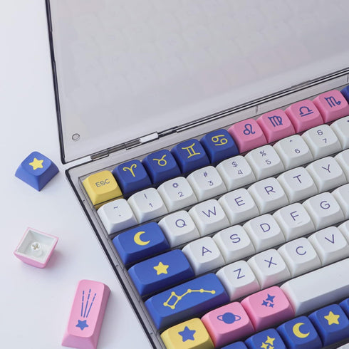 JOMKIZ Keycap Storage Box ABS Material New Upgraded High Transparent Full 104 Key Box for XDA Cherry SA OEM CSA Mechanical Keyboard Keycaps(Keycap...