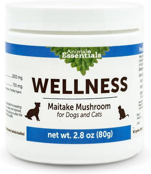 Animal Essentials WELLNESS Maitake Mushroom Supplement for Dogs & Cats - Healthy Immune Response, Supports Circulatory Function, Critical Immune D...