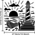 Lighthouse Stencils 11.8 x 11.8 Inch Sea Ocean Nautical Sailboat Stencils Reusable PET Summer Clouds Sun SeagullsStencils for Painting on Walls, A...