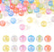 60Pcs 16mm Glow in The Dark Round Acrylic Beads 6 Colors Clear Focal Beads with Glitter Powder for Beadable Pens Keycain Crafts DIY Friendship Bra...