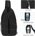 Sling-Bag Crossbody-Bag Women-Men Backpack-Daypack - Hiking Chest Travel with Water Bottle Pocket Portable Hiking Daypacks For Women Black...