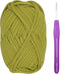 1PCS 100g Beginners Avocado Yarn for Crocheting and Knitting,Cotton Filling Yarn 60 Yards Cotton Nylon Blend Yarn with Stitches for Hand DIY Bag B...