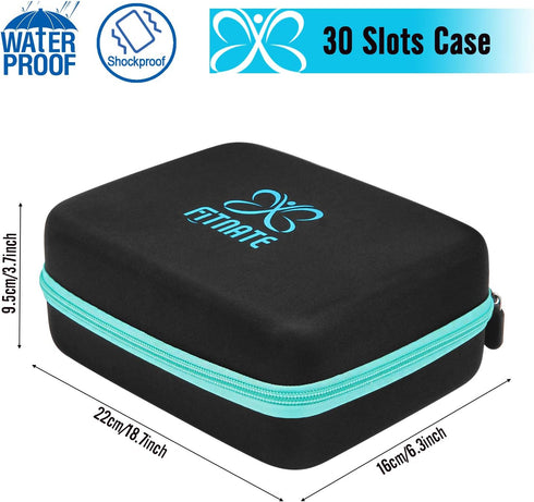 FITNATE Essential Oils Storage, Essential Oils Carrying Case for 30 Bottles, Hold Up to 5ml,10ml, 15 ml Essential Oils with Bottle Opener, Bottle ...