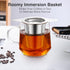 IPOW 2 Pack Extra Fine Mesh Coffee Filter with Coaster Lid and Double-sided Handle, Micron Mesh Tea Infuser for Loose Tea, Food-grade Stainless St...