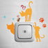 6pcs Cat Playing Stencils 6×6inch Cat Mice Fish Butterfly Drawing Painting Stencil with Paint Brush Reusable Cute Cat Paw Templates for Wall Windo...