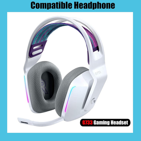 G733 Headset Strap Replacement G733 Headband Pads Elastic Fabric Top Head Band Pad Cover Cushion Repair Parts Accessories Compatible with Logitech...