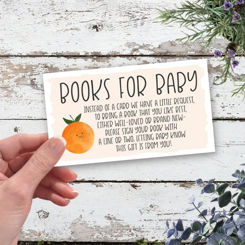 m&h invites 50 Little Cutie Books for Baby Shower Request Cards - Invitation Inserts - Gender Neutral or Girl Baby Shower...