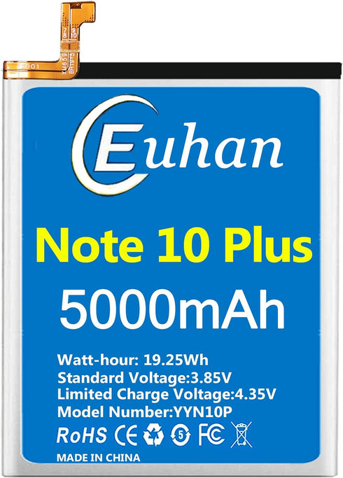 Galaxy Note 10 Plus Battery, Upgraded 5000mAh Li-Polymer EB-BN972ABU Internal Replacement Battery for Samsung Galaxy Note 10+ Note 10 Plus SM-N975...