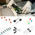 1400Pcs Basic Electronics Component Assortment Kit, Electrolytic Capacitor, Ceramic Capacitor, LED Diode, Common Diode, Resistor, Transistor Compo...