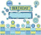 Eureka Blue Harmony Teacher Supplies Student Birthday Bulletin Board Set, 61 pcs...