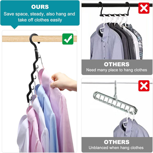 Closet Organizers and Storage,Upgraded Organization and Storage Clothes Hanger,12 Pack College Dorm Room Essentials,Sturdy Closet Organizer Home E...