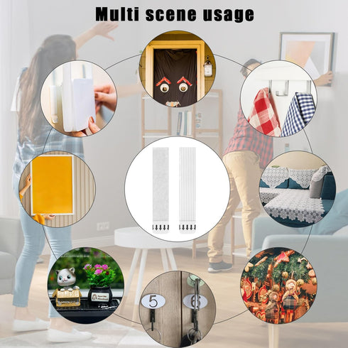 36-Pairs(72 Strips) Large Picture Hanging Strips Heavy Duty, Adhesive Strips Picture Hanger Kit Hook Loop Mounting Tapes Damage Free Wall Fastener...