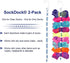 Sock Laundry Solution for Washing Drying & Storing Socks in Pairs, Clip & Hold Small & Long Socks in Washer Dryer & Closet, 2-Pack (Dark Blue)...