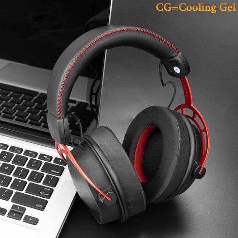 SOULWIT Replacement Earpads for HyperX Cloud 1/2/Pro/Core/Alpha/Alpha S/Flight/Stinger/Mix/CloudX/CloudX Chat, Ear Pads Cushions with Softer High-...