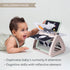 Taf Toys Black & White Rattling Spinning Book High Contrast Newborn Baby Toy 0-6 6-12 Months with Mirror for Visual Stimulation, Tummy Time & Earl...