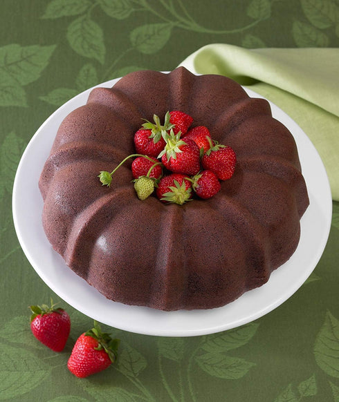 Nordicware 6-Cup Navy Blue Formed Bundt Pan, Lightweight...