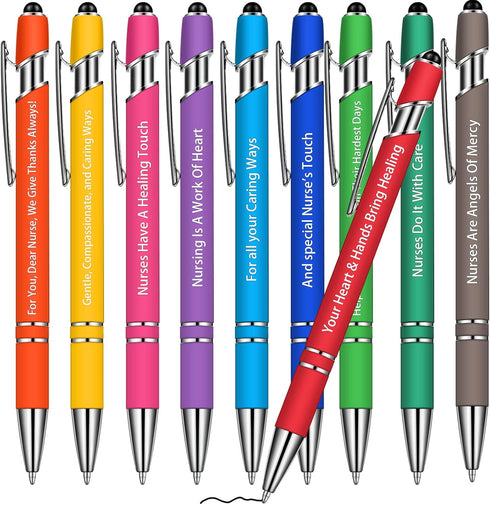 Doctor Nurse Pens Inspirational Ballpoint Pens Funny Nurse Pens Screen Touch Stylus Pen Nurse Motivational Quote Positive Pens for Nurse Doctor Wr...