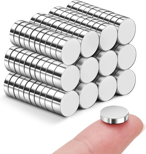 SMARTAKE 120 Pcs Refrigerator Magnets, 10x2.6mm Small Round Fridge Magnets, Multi-Use Premium Neodymium Office Magnets for Fridge, Whiteboard, Bil...