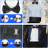 Men's Cummerbund Bow Tie Set Adjustable Solid Color Tuxedo Cummerbund and Bow Tie Pocket Squares,Black...
