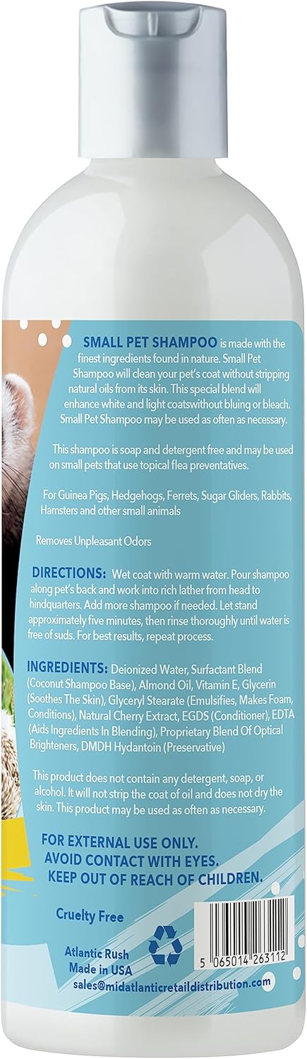 Critter Shampoo for Small Pets - 8oz Small Animal Fragrance Free Shampoo - Pet Shampoo for Small Critters Including Ferrets, Guinea Pigs, Rabbits,...