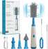 Electric Bottle Brush Cleaner Set, Baby Bottle Brush Cleaning with Rechargeable?Waterproof Replaceable Nipple and Straw Silicone Brush Blue...