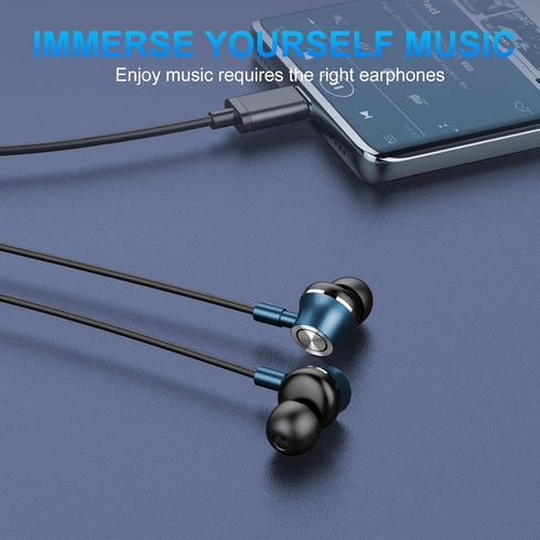 USB C Wired Earbuds, in Ear Earphones USB Type C Headphones for Laptop with Microphone, Magnetic Noise Canceling Headset Compatible for PC iPad Pr...