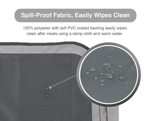 Minnebaby Extra Large Booster Chair Protector Cover, Dining Chair Seat Cover for Booster Seat, Grey...